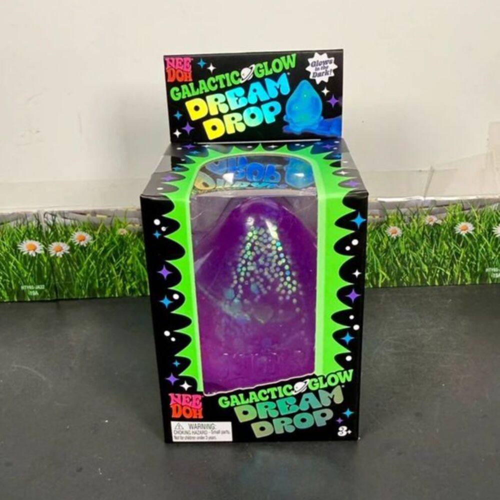 Schylling NeeDoh Galactic Glow Dream Drop PURPLE Squishy Sensory Toy